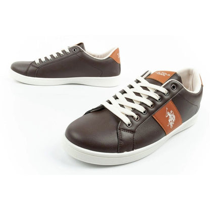 US Polo Assn. shoes sneakers men's fashionable brown comfortable