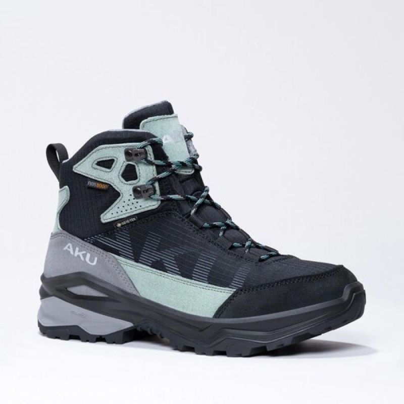 Aku women's trekking sports shoes Adapta Gore-tex leather black green