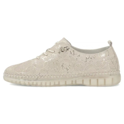 Beige leather shoes with elastic bands Filippo DP7810