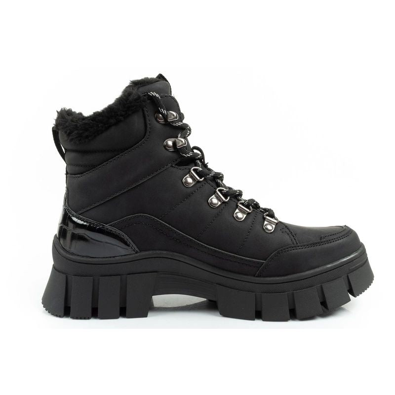 Lee Cooper women's winter hiking sports shoes, insulated, black, high