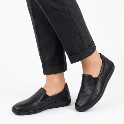 Women's leather barefoot openwork shoes M.Daszyński OL38-2