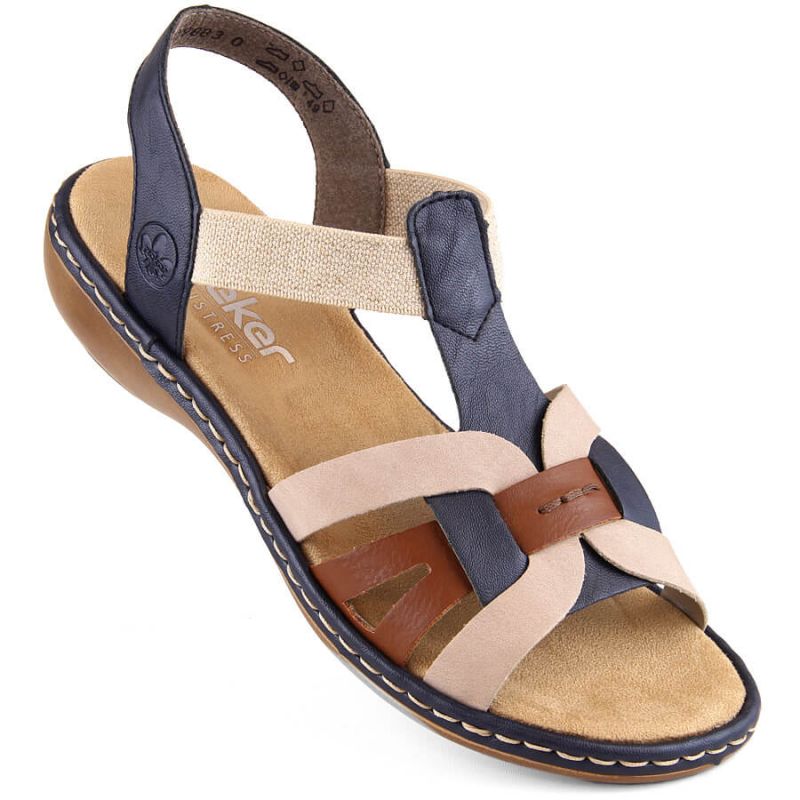 Comfortable Rieker W RKR662 multicolor sandals