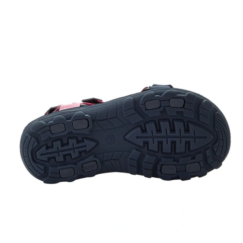 Lee Cooper children's shoes girls velcro sandals for summer beach navy blue pink