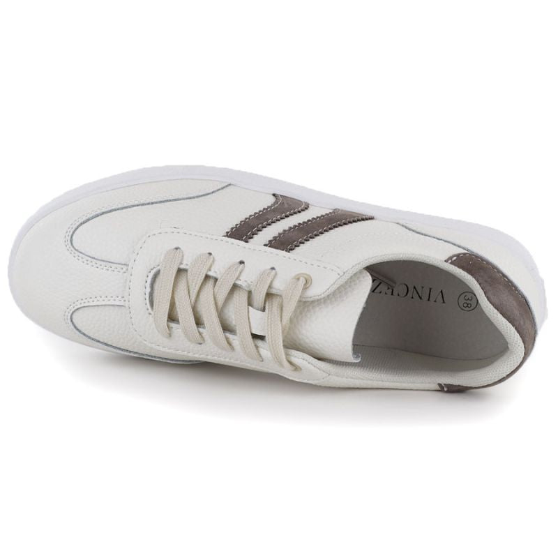 Cream women's leather shoes Vinceza 41505
