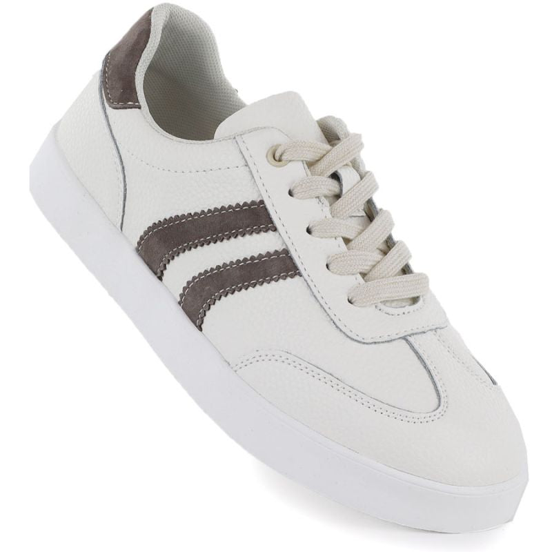 Cream women's leather shoes Vinceza 41505