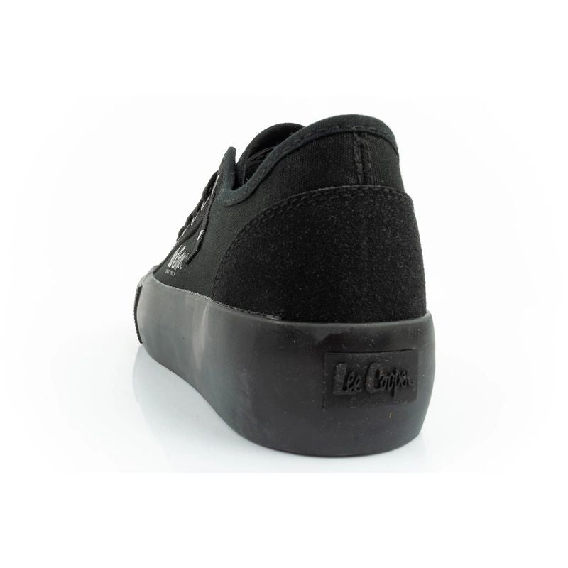 Lee Cooper women's sports shoes fabric platform sneakers black