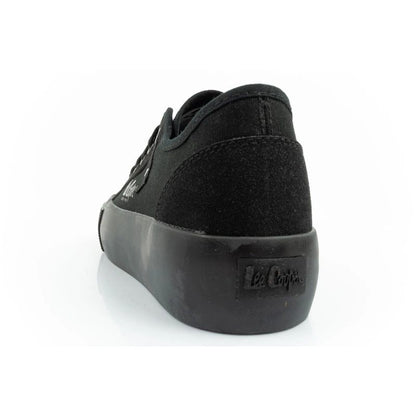 Lee Cooper women's sports shoes fabric platform sneakers black