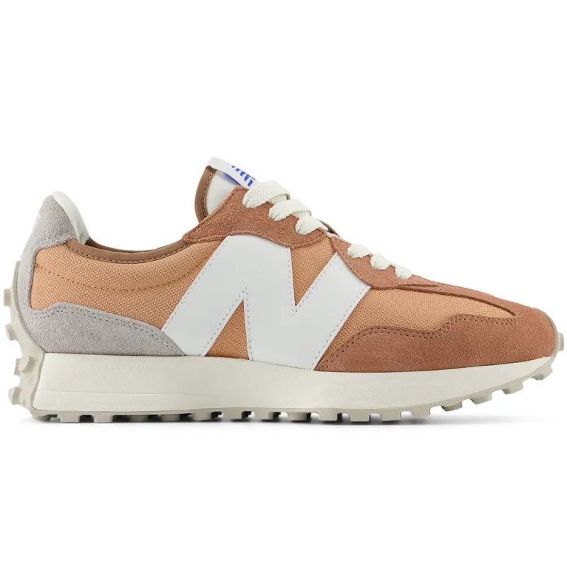 New Balance 327 sneakers, orange suede, women's/men's sports shoes (U327CI)