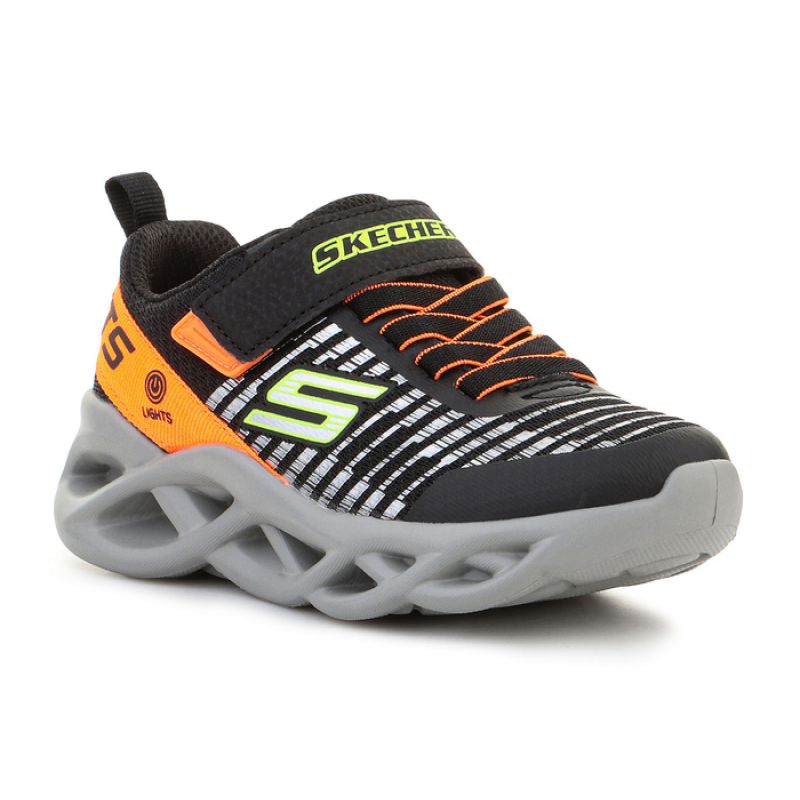 Skechers S Lights Jr 401650L-BKOR shoes