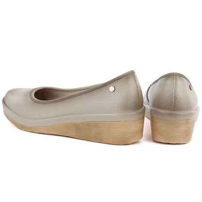 Women's beige wedge shoes Vinceza 39987
