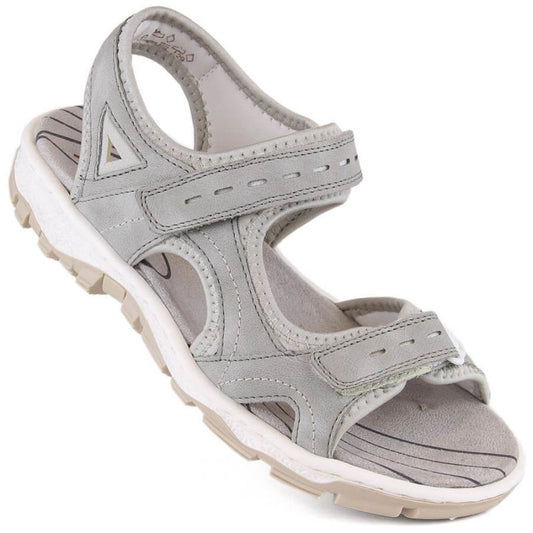 Comfortable Rieker W RKR674 gray sandals