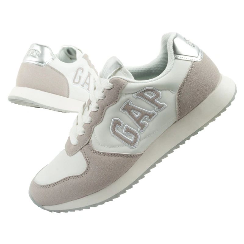 Gap women's sports shoes Nashville Arch Logo sneakers fashionable comfortable white beige