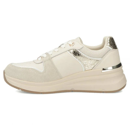 Women's leather shoes, sneakers, beige, Filippo DP7769