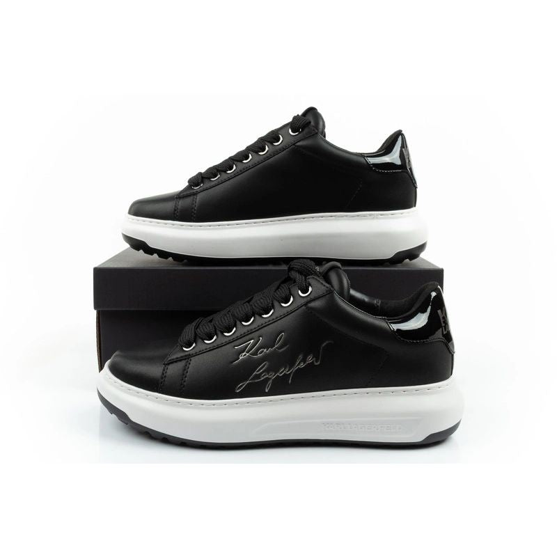 Karl Lagerfeld men's shoes sneakers Kapri natural leather black