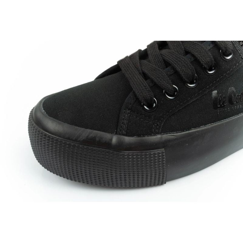 Lee Cooper women's sports shoes fabric platform sneakers black