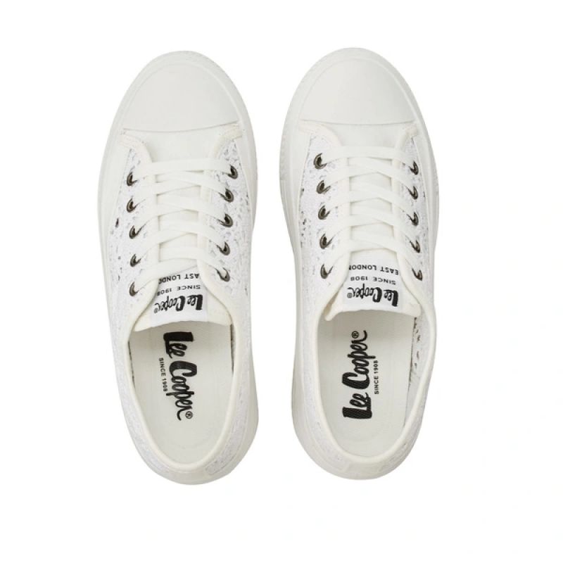 Lee Cooper women's sports shoes sneakers white platform lace