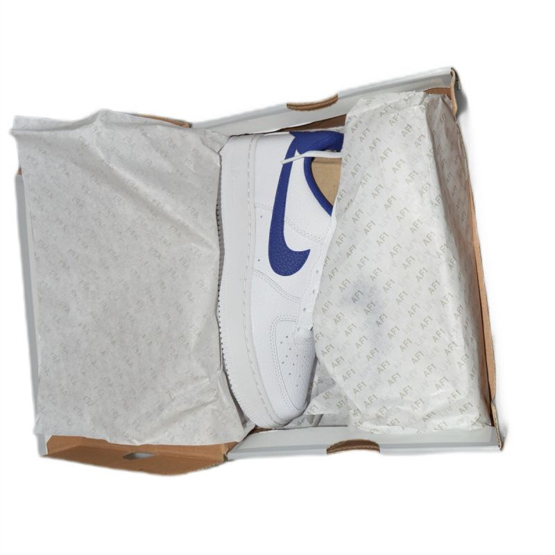 Nike Air Force 1 White/Deep royal blue women's shoes - CT3839-101