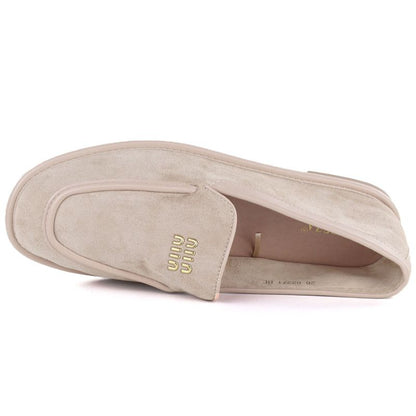 Women's suede lords shoes beige Vinceza 62271