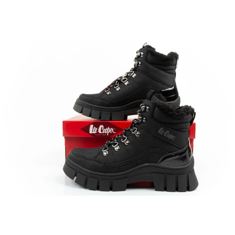 Lee Cooper women's winter hiking sports shoes, insulated, black, high