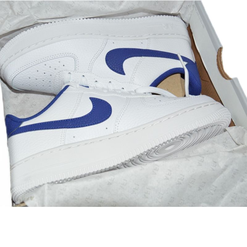 Nike Air Force 1 White/Deep royal blue women's shoes - CT3839-101