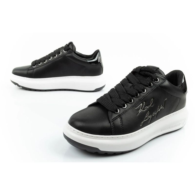 Karl Lagerfeld men's shoes sneakers Kapri natural leather black