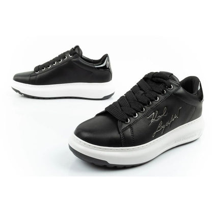 Karl Lagerfeld men's shoes sneakers Kapri natural leather black
