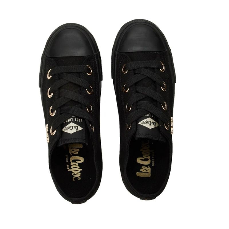 Lee Cooper women's sports shoes fabric sneakers stylish black