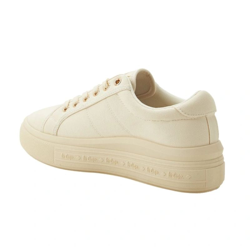 Lee Cooper women's shoes sports sneakers beige platform fashionable