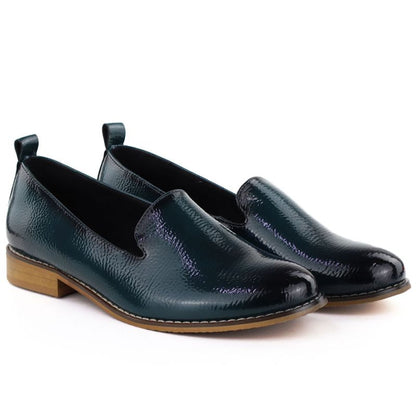 Women's patent leather shoes, navy blue, Potocki 19337