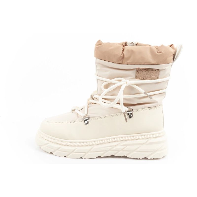 Lee Cooper women's winter hiking shoes, insulated, beige and cream