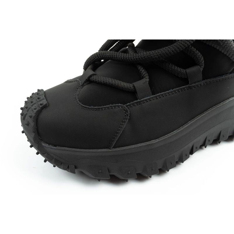 Lee Cooper women's winter hiking sports shoes, insulated, black, natural leather