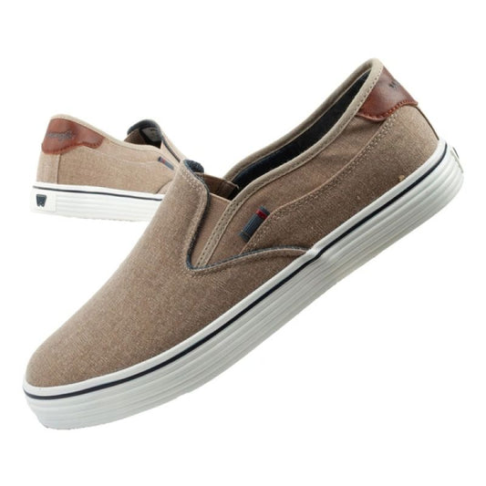 Wrangler Calypso men's sports shoes Slip-On sneakers brown comfortable