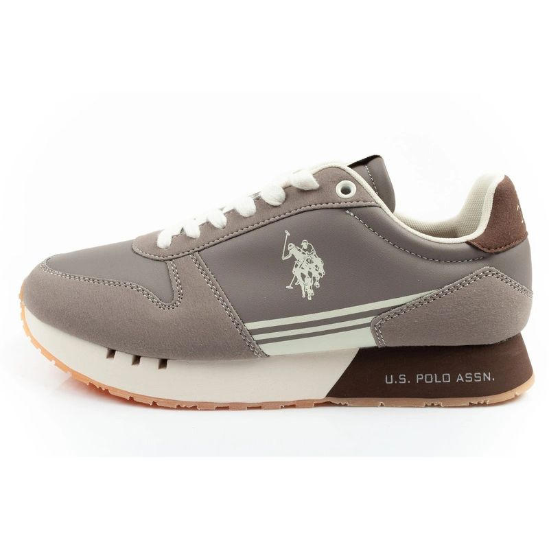 US Polo Assn sports shoes sneakers men's fashionable comfortable brown