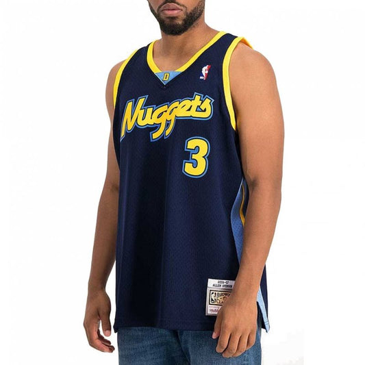 Mitchell & Ness NBA Swingman Denver Nuggets Allen Iverson T-shirt SMJY4205-DNU06AIVASBL