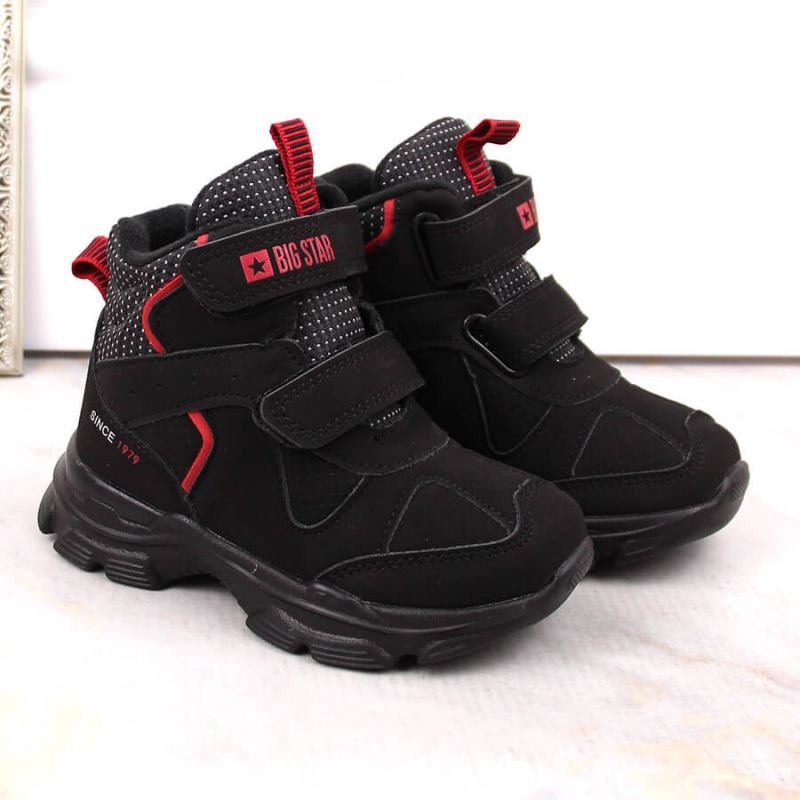 Big Star Jr INT1883 high-top sports shoes black