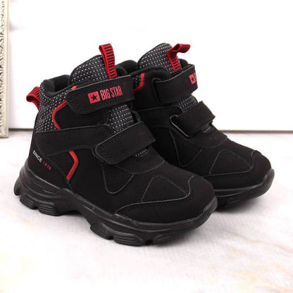 Big Star Jr INT1883 high-top sports shoes black