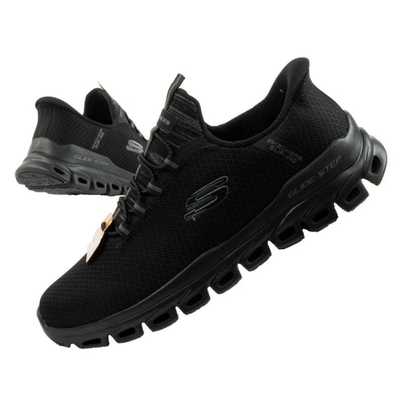 Skechers men's shoes sneakers Glide-Step comfortable lightweight Slip-Ins black