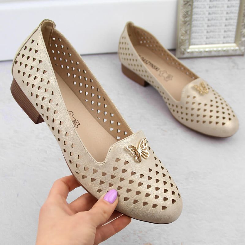 Openwork shoes M.Daszyński W SAN35 gold