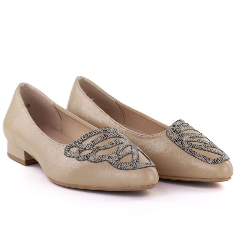 Beige women's shoes M.Daszyński SA201A-2