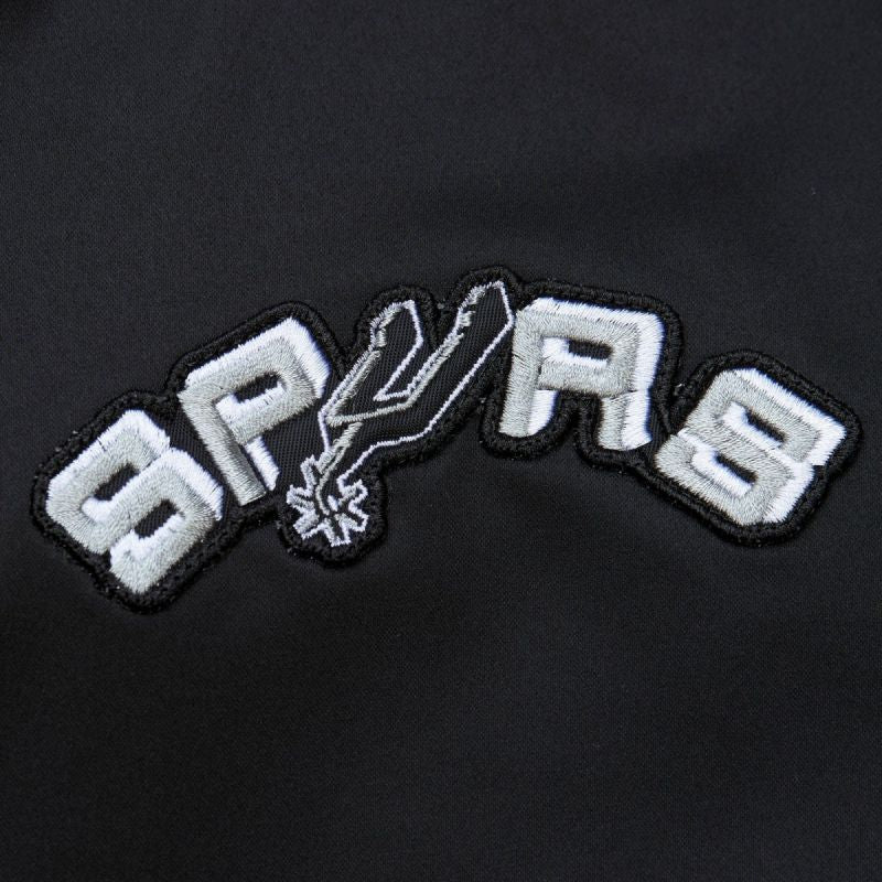 Mitchell & Ness Lightweight Satin Bomber San Antonio Spurs M Jacket SJKT6599-SASYYPPPBLCK