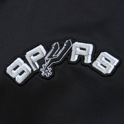 Mitchell & Ness Lightweight Satin Bomber San Antonio Spurs M Jacket SJKT6599-SASYYPPPBLCK