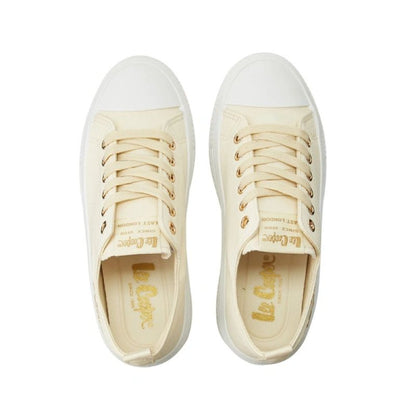 Lee Cooper women's shoes sports sneakers beige platform fashionable