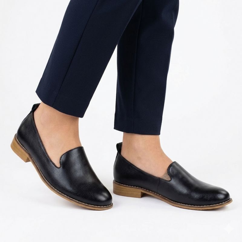 Ladies' soft black lords shoes Potocki 19337