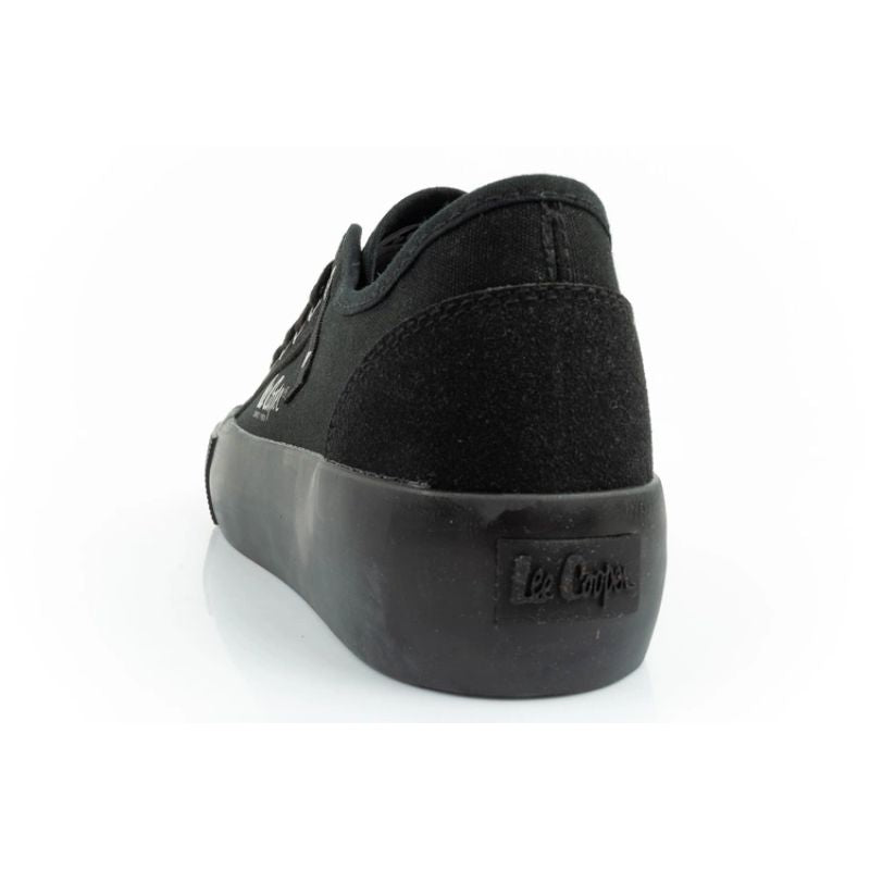 Lee Cooper women's sports shoes fabric platform sneakers black