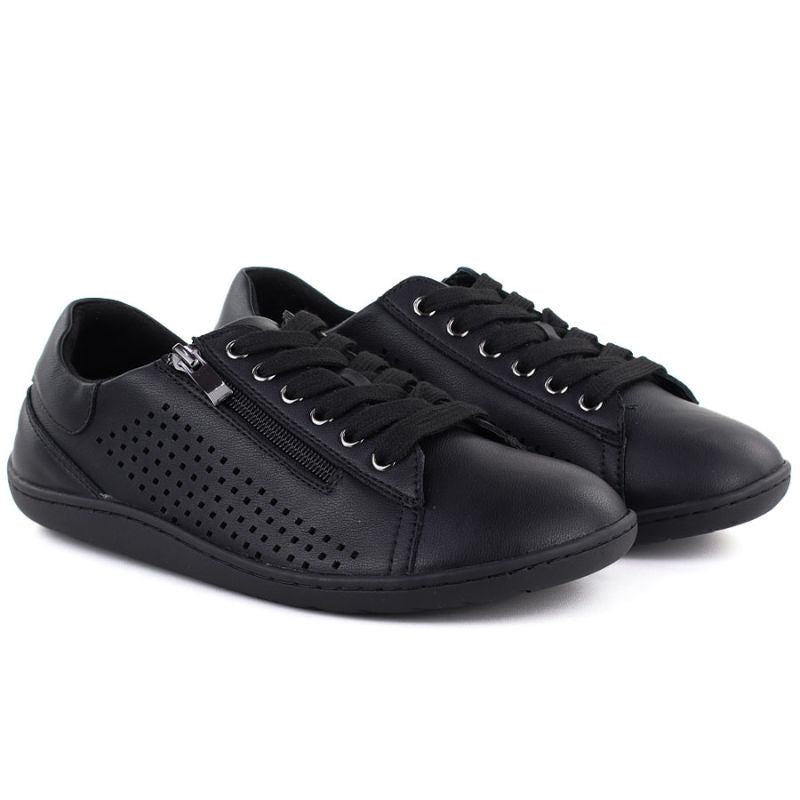 Women's leather barefoot shoes, openwork, black, Gino Fabiani OL38-6