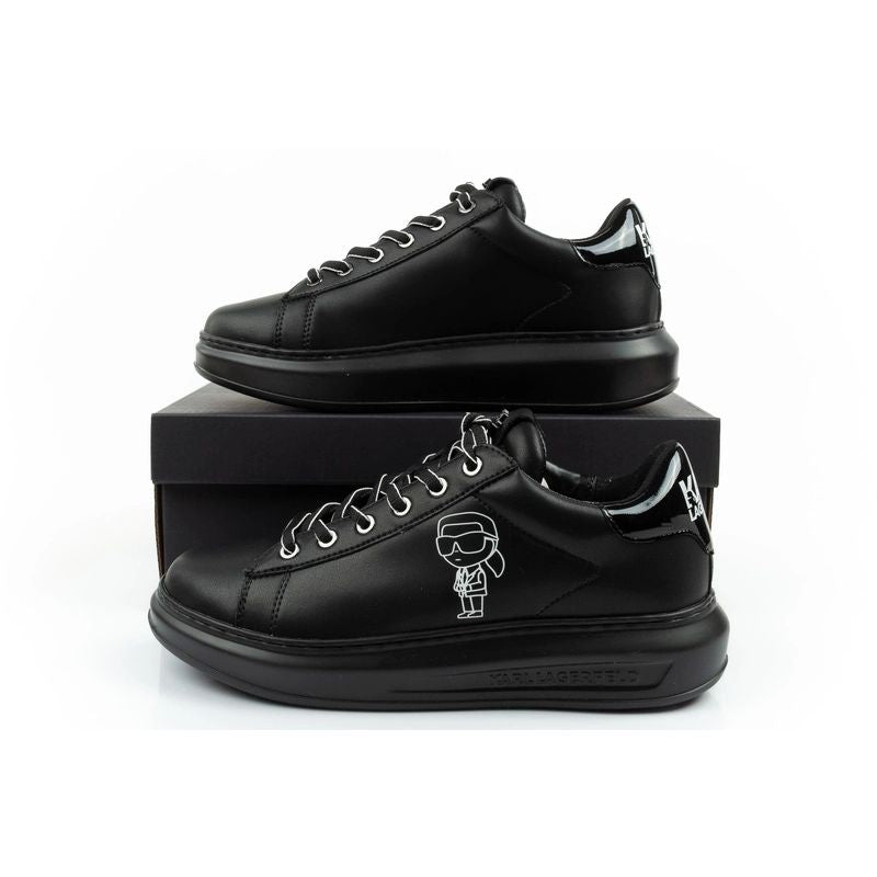 Karl Lagerfeld men's shoes sneakers Kapri natural leather black