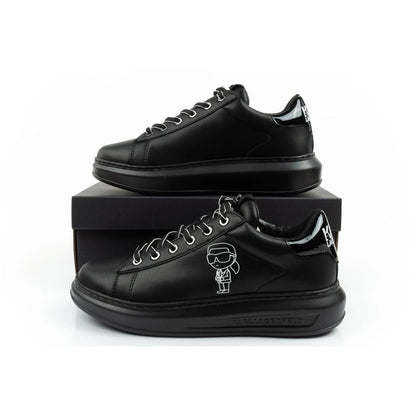Karl Lagerfeld men's shoes sneakers Kapri natural leather black