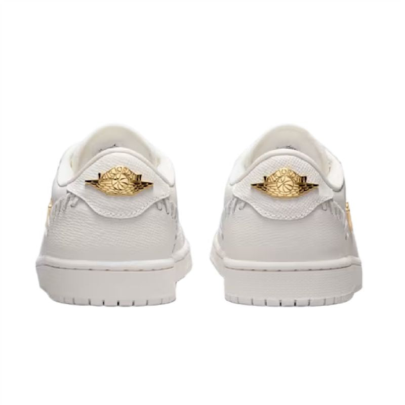 Air Jordan 1 Low Method of Make Wmns “White/Metallic Gold” women's sports shoes - FN5032-100