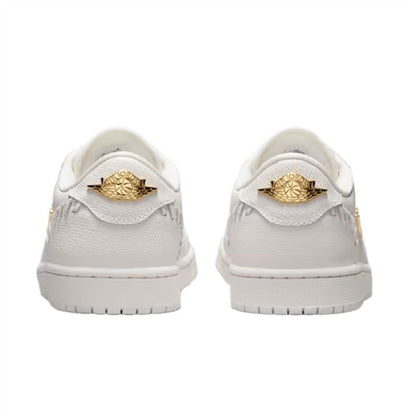 Air Jordan 1 Low Method of Make Wmns “White/Metallic Gold” women's sports shoes - FN5032-100