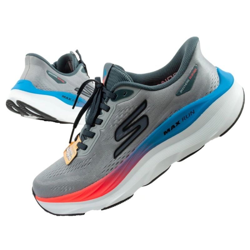 Skechers men's sports shoes sneakers Max Run gray SLIP-INS